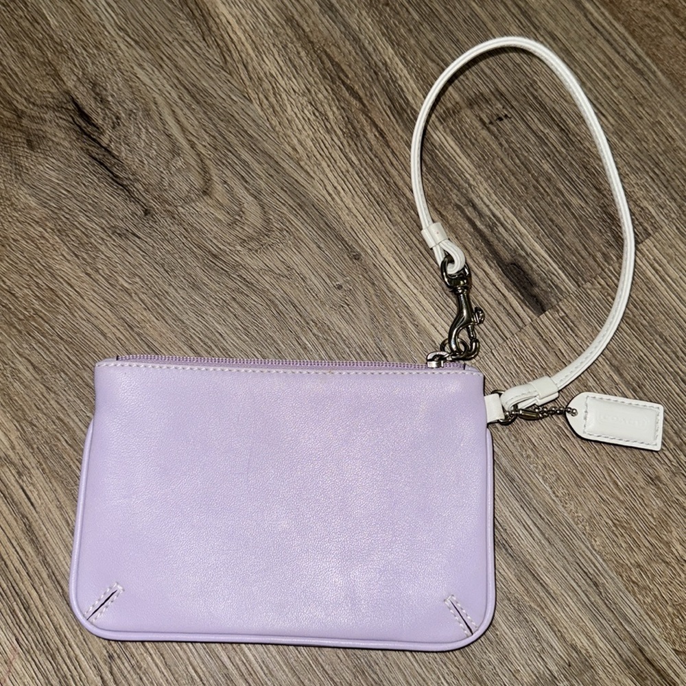 Coach Leather Pouch wristlet wallet - Picture 3 of 6